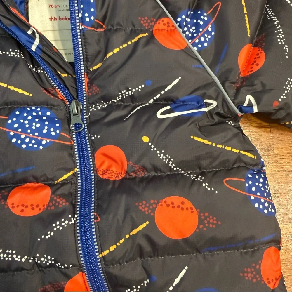 Hanna Andersson Cosmos Insulated Blue and Black Snowsuit Space size 6-12 months - Picture 4 of 7